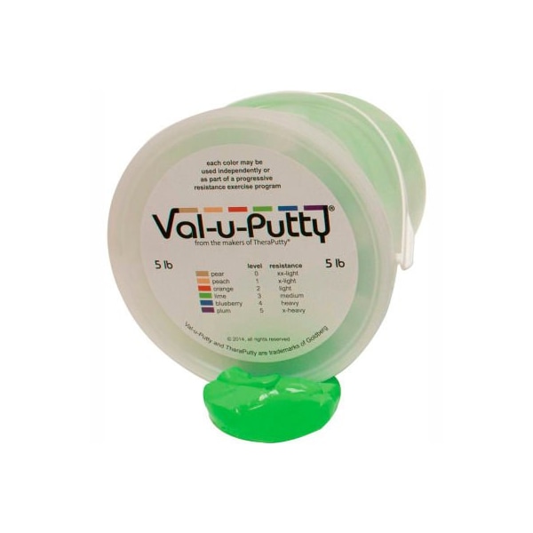 Fabrication Enterprises Val-u-Putty Exercise Putty, Lime, Medium, 5 Pound 750118 - main